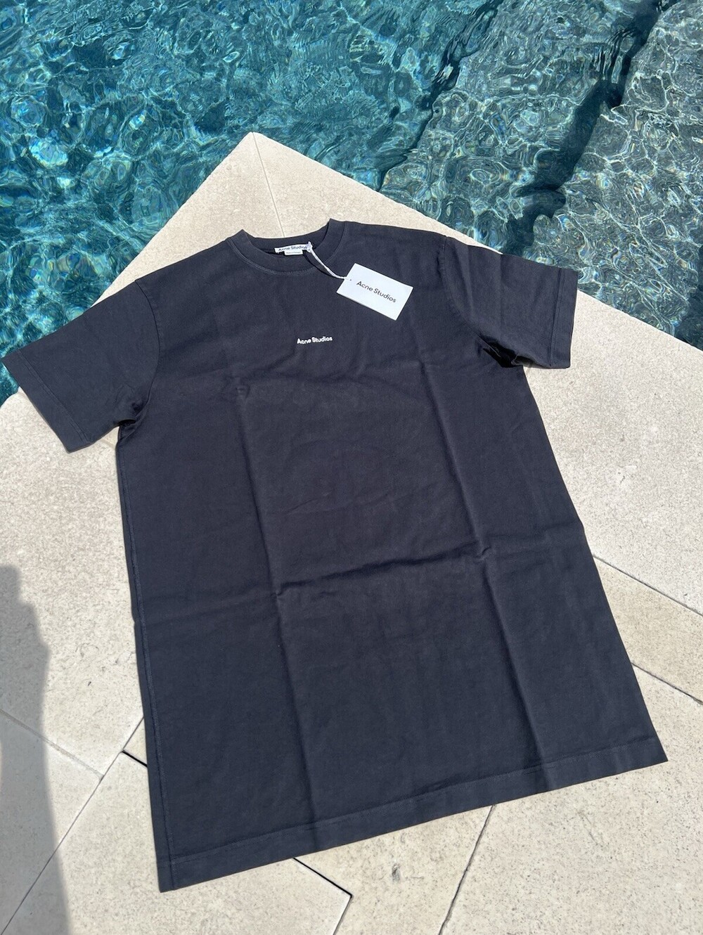 ACNE STUDIOS Logo Short Sleeve T-shirt Men's Size XS Black NWT Designer
